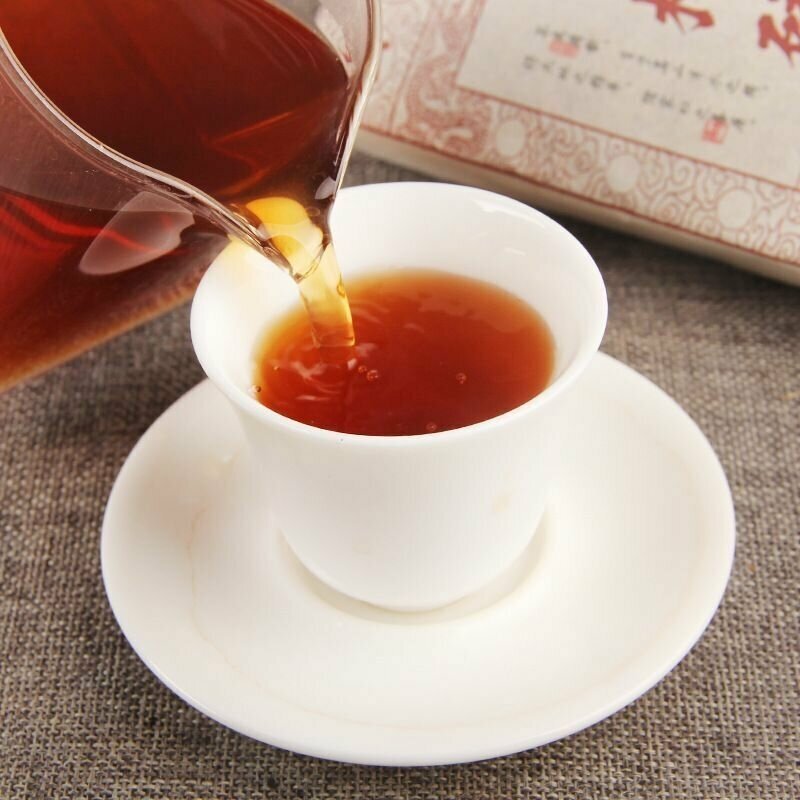 Чай пуэр/ Кирпичный чайный стебель/ Шу пуэр 2020 год - фотография № 6