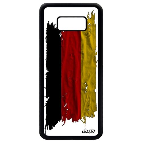 фото Чехол для мобильного samsung galaxy s8 plus, "флаг германии на ткани" страна utaupia