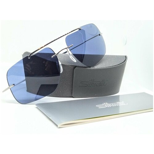Солнцезащитные очки Silhouette, квадратные, для мужчин, серый
