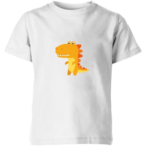 Футболка Us Basic, размер 8, белый детская футболка динозаврик жорик 104 красный