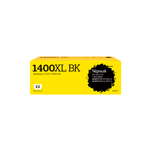 Картридж T2 C-CPGI-1400XL BK, 1200 стр, черный картридж t2 ic cpgi 1400xl bk maxify mb2040 mb2140 mb2740 для canon чёрный