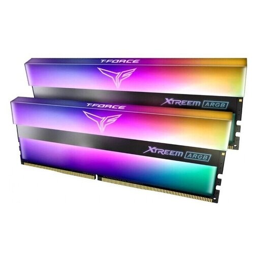 Модуль памяти DDR4 TEAMGROUP T-Force Xtreem ARGB 64GB (2x32GB) 3600MHz CL18 (18-22-22-42) 1.35V / TF10D464G3600HC18JDC01 / Black