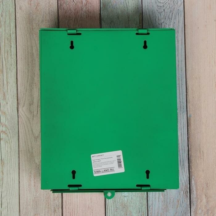 Ящик почтовый "Почта", вертикальный, без замка с петлёй, зелёный - фотография № 6