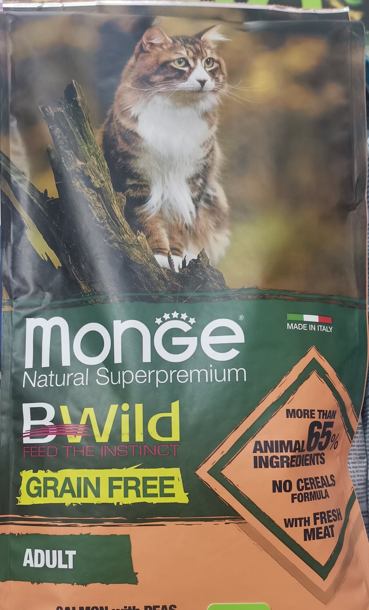 Корм Monge Cat BWild Grain Free беззерновой для взрослых кошек из лосося, 1,5кг - фото №14