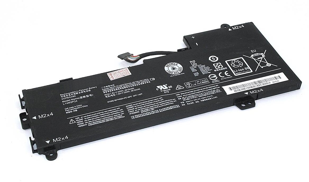 Аккумулятор L14M2P24 для ноутбука Lenovo E31-70 7.6V 30Wh (4050mAh) черный