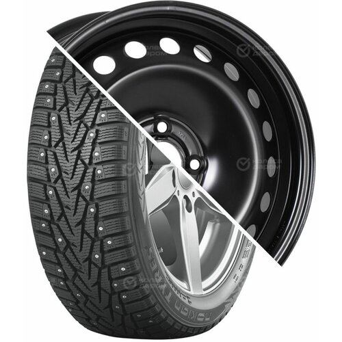 Колеса в сборе Nokian Tyres 6.5x16/4x100 D60.1 ET50 Black 205/55 R16 94T Шипованные