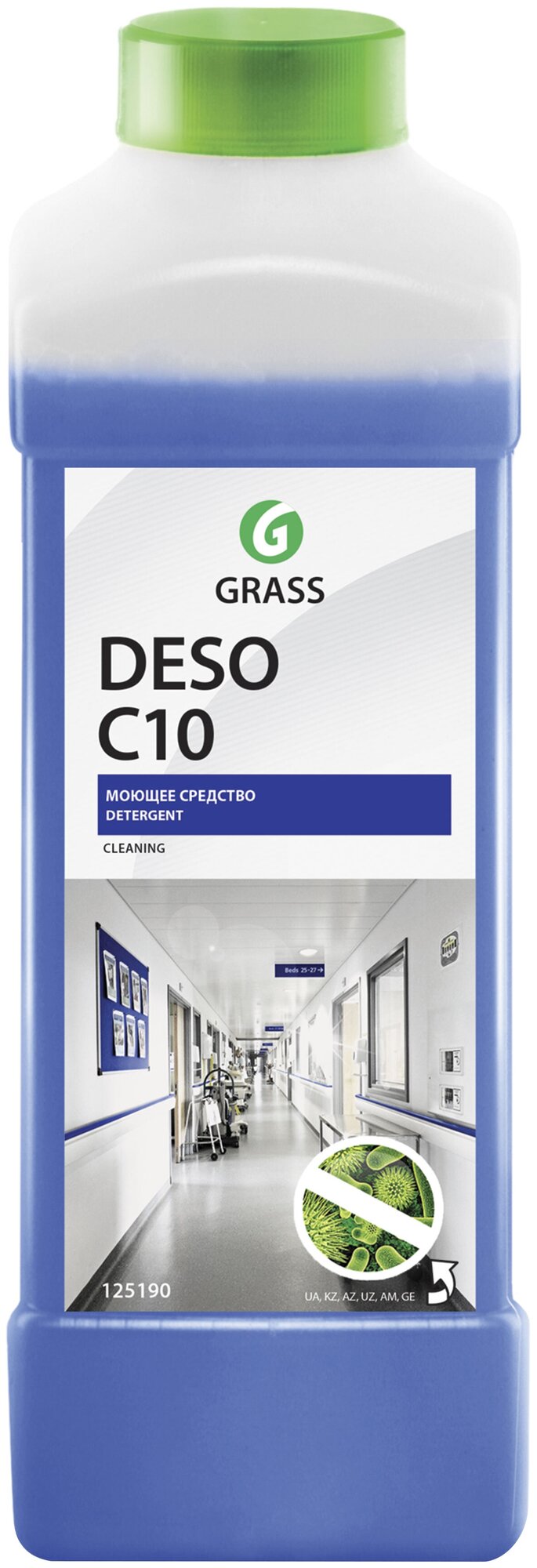 GRASS 125190 125190 GraSS Средство для чистки и дезинфекции "Deso C10" (канистра 1 л)