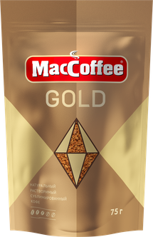Кофе растворимый MacCoffee Gold, пакет, 150 г — купить в интернет-магазине по низкой цене на Яндекс Маркете