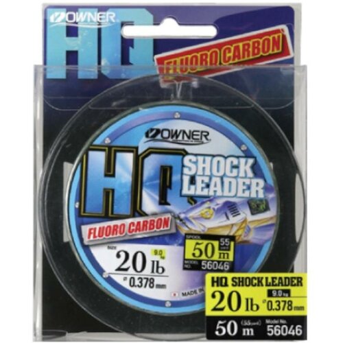 fluorocarbon shock leader 50m0 200mm Флюорокарбоновая леска Owner HQ Shock Leader Fluorocarbon 0.586мм 50м