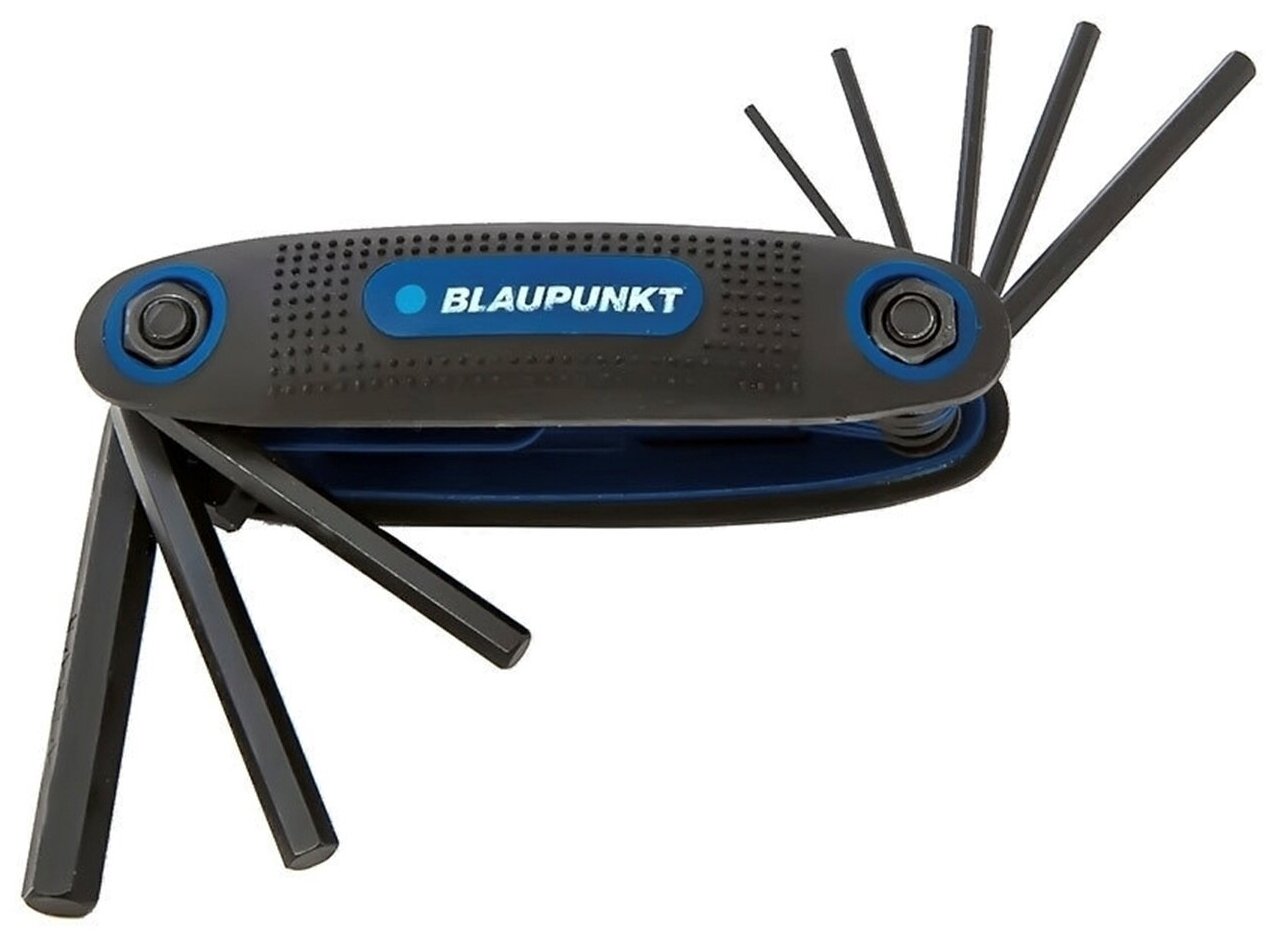 фото Набор складных шестигранных ключей Blaupunkt прорезиненная ручка, 8 элементов