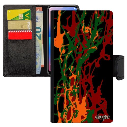 фото Чехол книжка для мобильного iphone xs, "огонь" декоративный узор utaupia