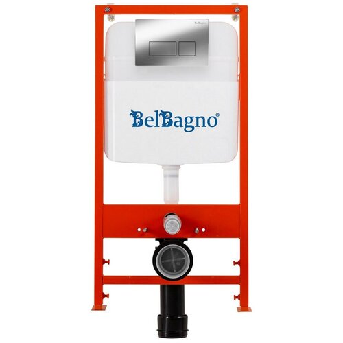 Инсталляция для унитаза BelBagno c кнопкой смыва BB026/BB082BL система инсталляции для унитазов belbagno bb026