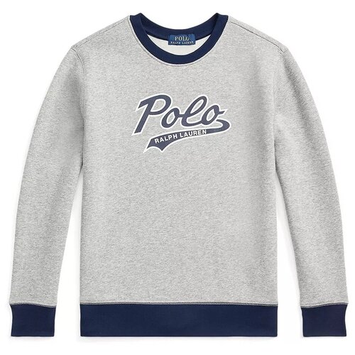 Свитшот Polo Ralph Lauren XL подростковый серый с синим логотипом на груди Big Boy Polo Ralph Lauren Big Boys Logo Fleece Sweatshirts