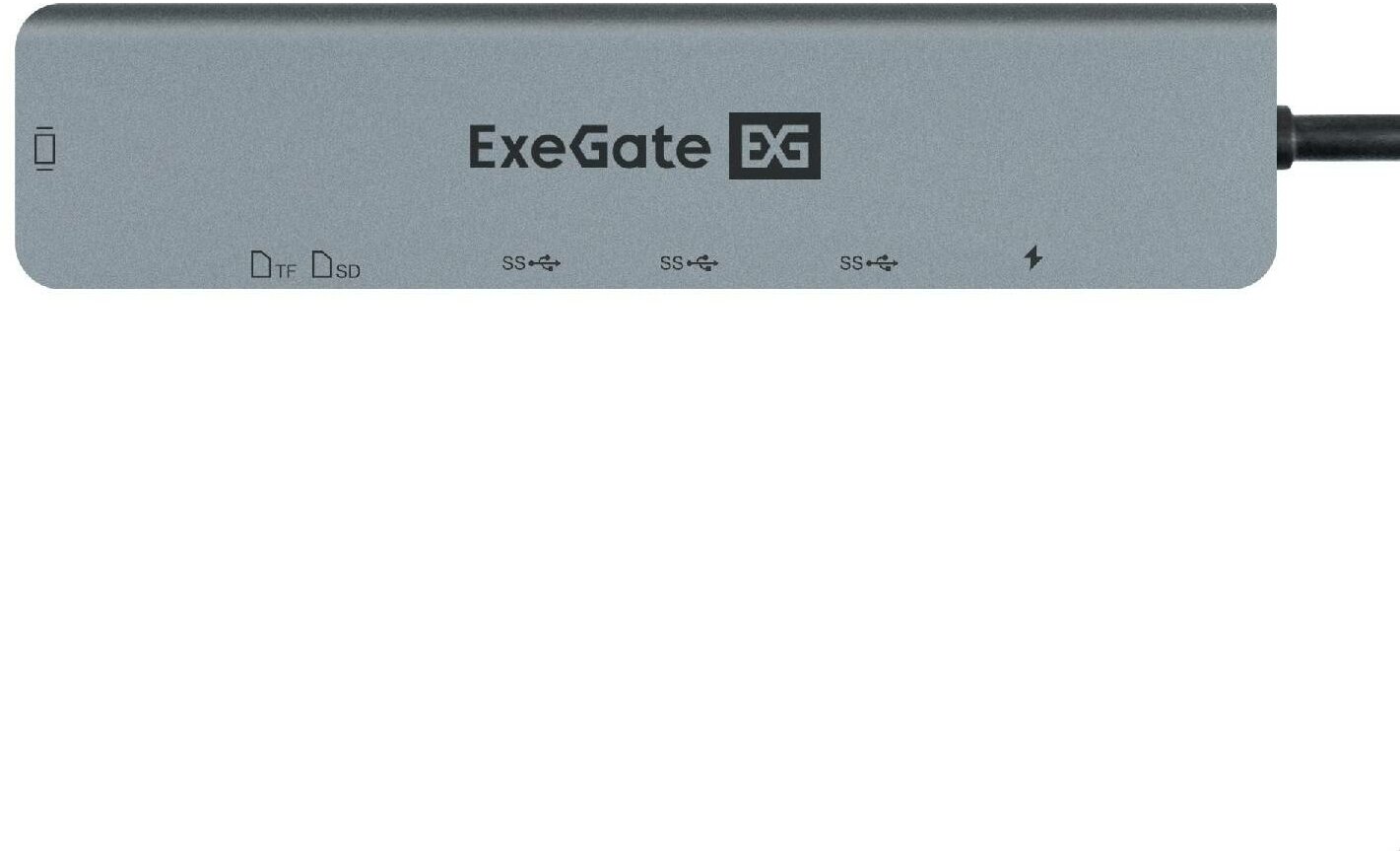 Док-станция Exegate 7-в-1 (кабель-адаптер USB Type-C --> 2xUSB3.0 + Card Reader + PD 100W + HDMI 4K@60Hz, Plug&Play, серый) - фото №10