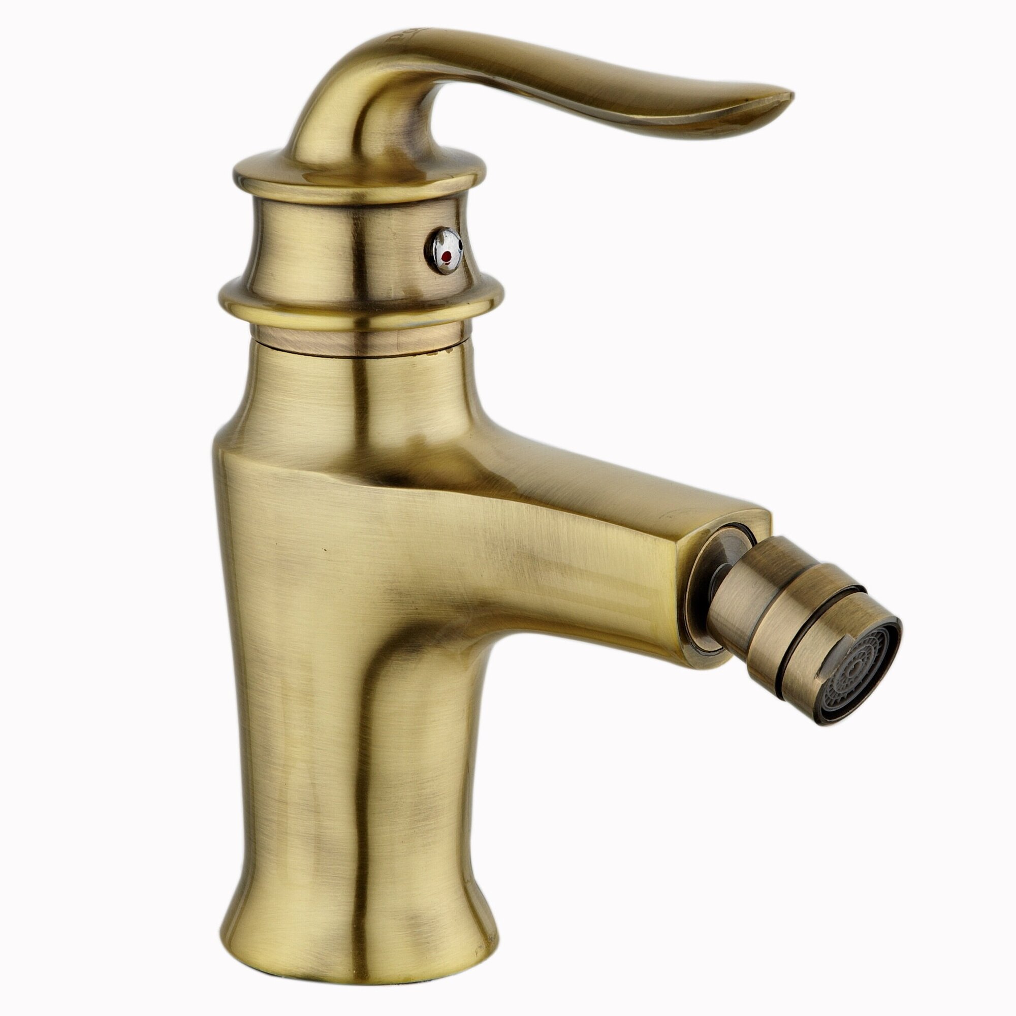 фото Смеситель на биде Potato P50219-2 одноручковый, картридж 35 мм, бронза, крепление шпильки
