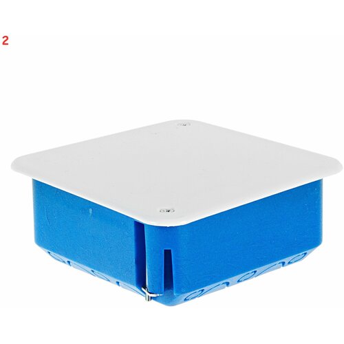 Распределительная коробка скрытая 100х100х45 мм 18 вводов IP20 цвет синий (2 шт.)