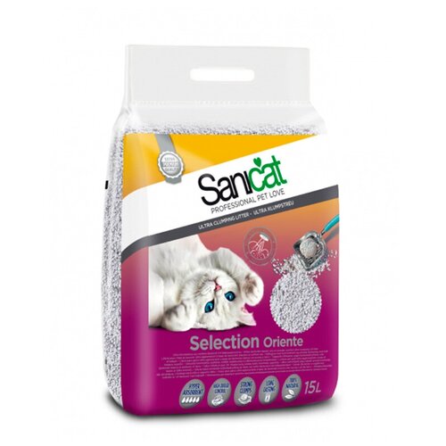 Комкующийся наполнитель Sanicat Selection Oriente baby powder, 15л