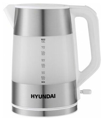 Электрический чайник Hyundai 2л. 2200Вт белый (корпус: пластик)