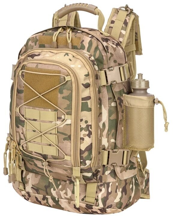 Штурмовой тактический военный рюкзак 60 литров с ситемой молле из водонепроницаемой ткани