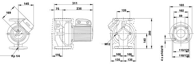 Насос циркуляционный Grundfos UPS 50-120 F (1x220) - фотография № 6