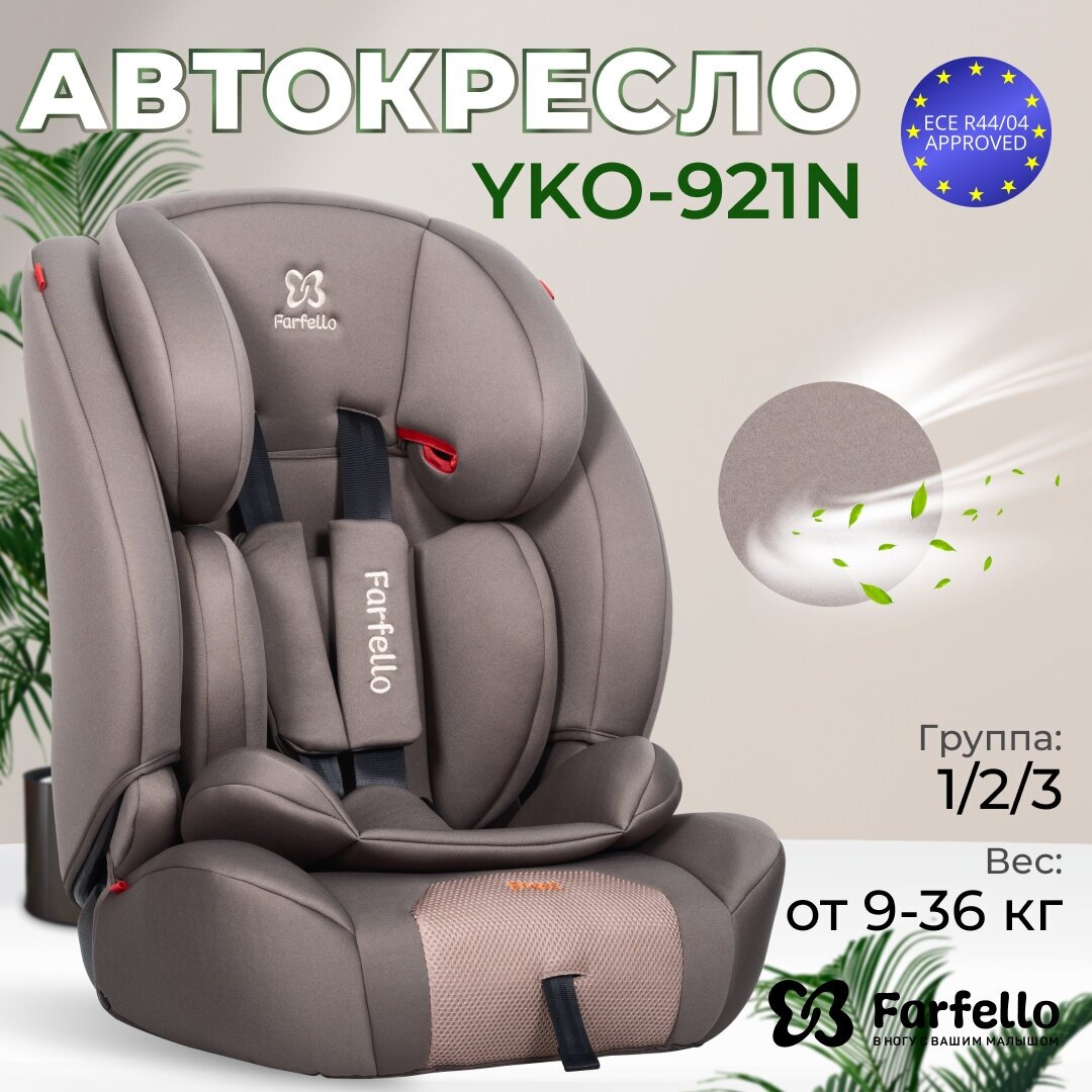 Автокресло детское Farfello YKO-921N группа 1/2/3 от 9 до 36 кг до 12 лет