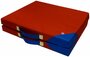 Лежанка матрас 2-х секционный для собак и кошек ZOOexpress Аквастоп №2, 120х80х6 см, красный/синий