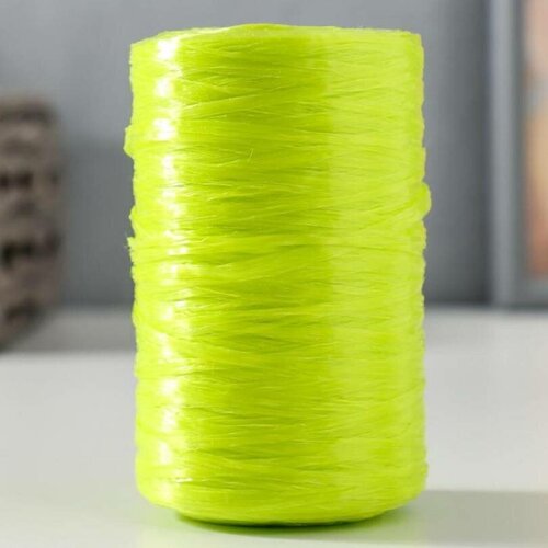Пряжа - Для вязания мочалок, 100% полипропилен, 400м/100гр, №2-3, цвет лайм, 5 шт.