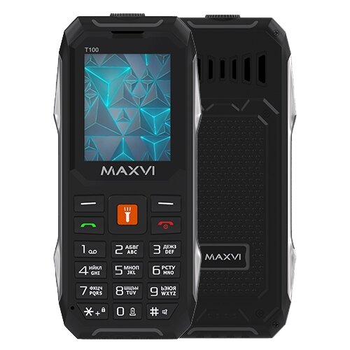 Телефон MAXVI T100, 2 SIM, черный