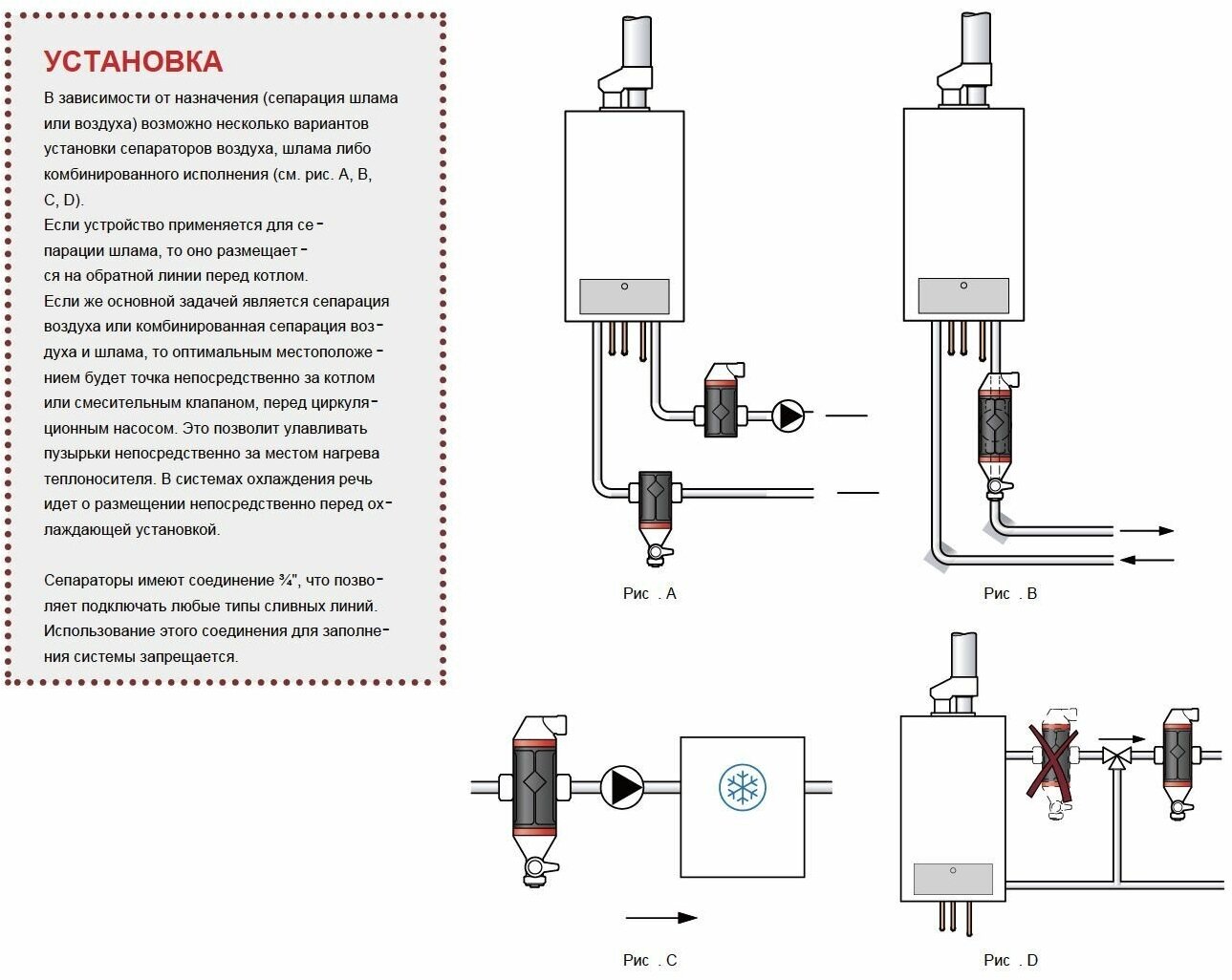 Сепаратор воздуха и шлама CLEAN SMART 3/4" НР х 1" ВР S-AD-0204