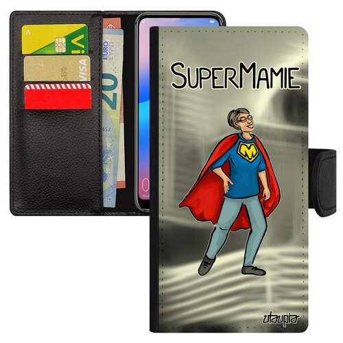 фото Чехол книжка на телефон galaxy a10, "супербабуля" комикс веселый utaupia