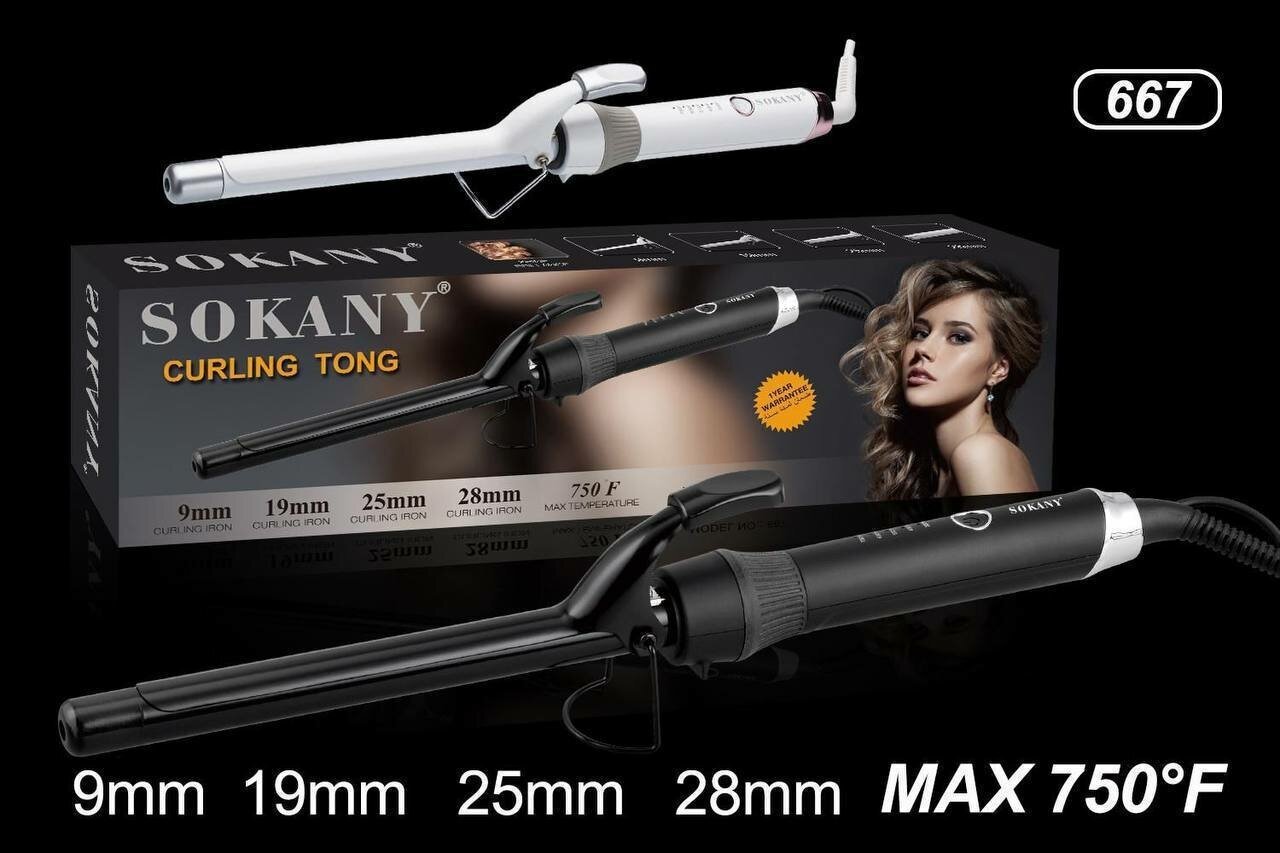 Плойка для завивки волос SOKANY SK-667, 9 мм. - фотография № 1