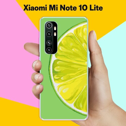 Силиконовый чехол на Xiaomi Mi Note 10 Lite Лайм / для Сяоми Ми Ноут 10 Лайт силиконовый чехол на xiaomi mi note 10 lite серый кот для сяоми ми ноут 10 лайт