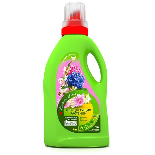Жидкое комплексное удобрение Четыре Сезона для цветущих растений (Лама Торф), 1 л