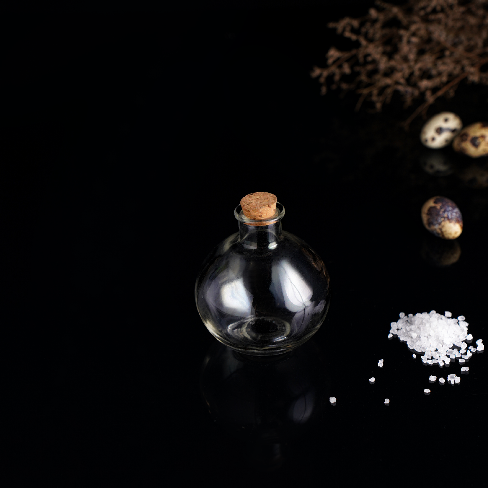 Емкость для специй, баночка с пробкой для соли и перца "Парфе" 220 мл, 9х9х10 см - фотография № 4