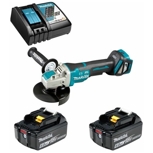 Шлифмашина угловая X-LOCK аккумуляторная 18В LXT 125мм Li-Ion 2x6Ач Makita DGA519RGE 5197000₽