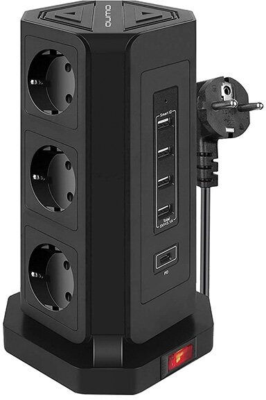 Сетевой фильтр Qumo Power Tower Pro PD 8SP4U P-0004 9 Sockets 2m 42086