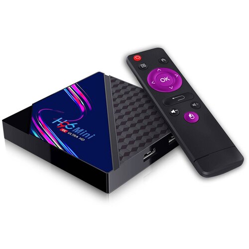 Смарт ТВ приставка H96 Mini V8 2/16GB, Rockchip RK3228A, Android 10.0, Wi-Fi 2.4Hz, Smart TV Box 4K UHD, Андроид ТВ бокс, Медиаплеер смарт тв приставка h96 max 4 64gb rockchip rk3318 android 11 0 wi fi 2 4 5ghz smart tv box 4k uhd андроид тв бокс медиаплеер