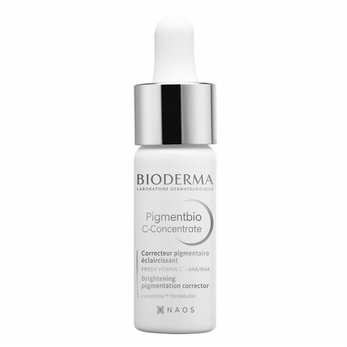 Осветляющая сыворотка Bioderma pigmentbio С-Concentrate, 15мл сыворотка для лица bioderma осветляющая сыворотка с concentrate против гиперпигментации кожи pigmentbio