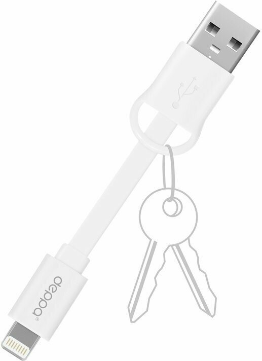 72221 DEPPA дата-кабель USB - 8-PIN для APPLE, MFI, брелок DEPPA 72221