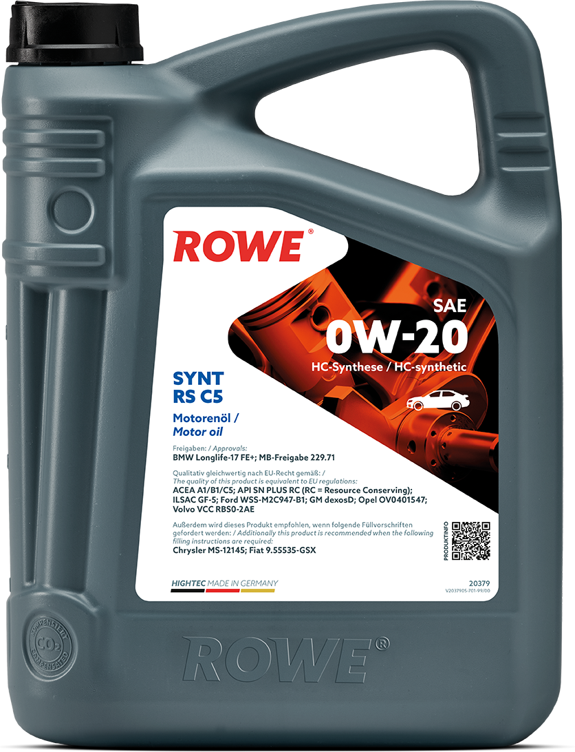 Моторное масло ROWE HIGHTEC SYNT RS C5 SAE 0W-20, 5л