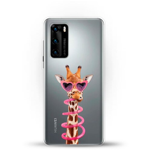 фото Силиконовый чехол жираф на huawei p40 andy & paul