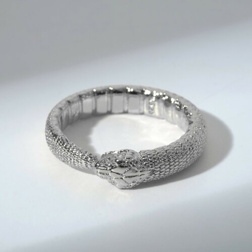 Кольцо, серебряный кольцо медь петелька цвет серебро безразмерное