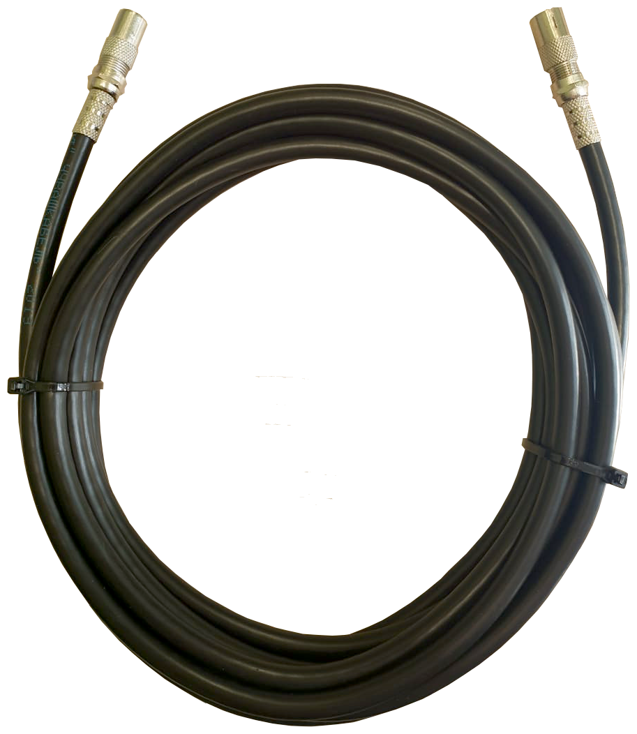 Антенный телевизионный удлинитель - коаксиальный кабель ТАУ 10 м черный. Длина кабеля 10 м разъемы 95 TV (male female)