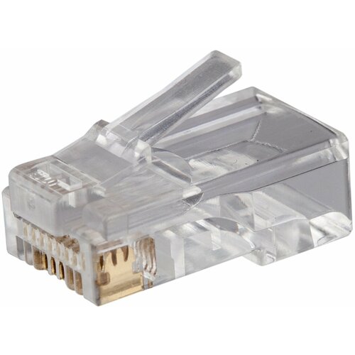 Сквозной коннектор для витой пары TWIST RJ-45 (8p8c), категория 5e (cat. 5e), сквозное отверстие, прозрачный 20 шт/упак