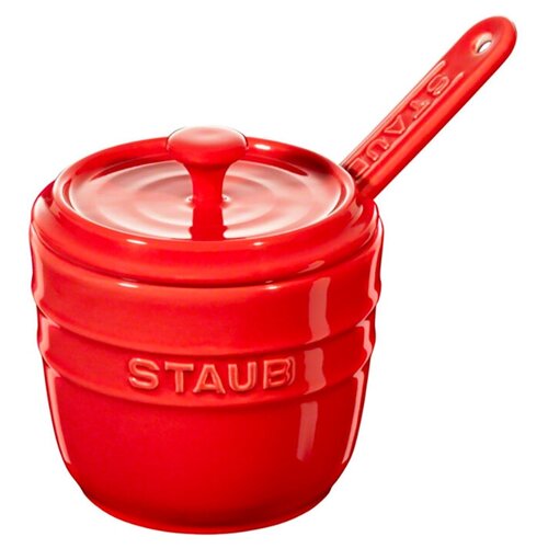 Сахарница с ложкой, вишневая, Staub