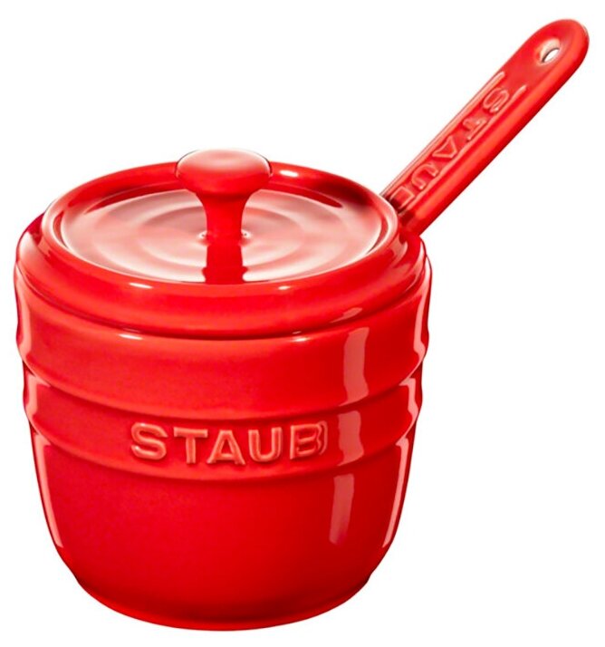 Сахарница с ложкой вишневая Staub