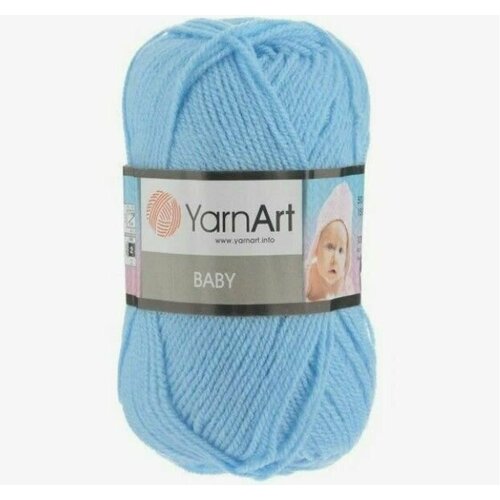 Пряжа для вязания YARNART BABY 50 гр/150 м 100% акрил 215 голубой