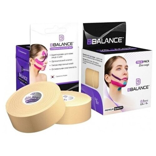 фото Кинезио тейп face pack 2,5см*10м бежевый(biobalance) bbalance