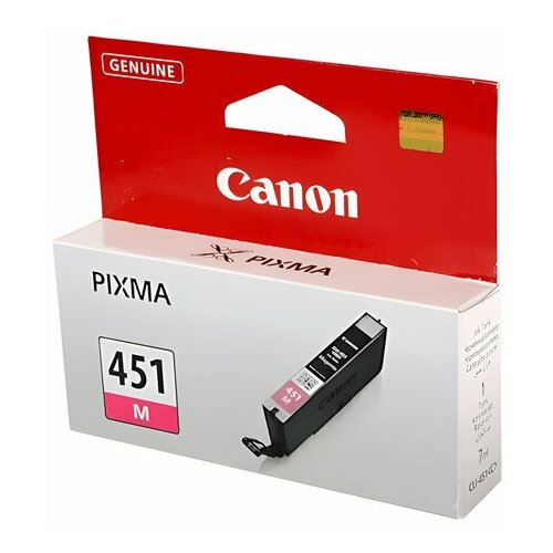 Картридж струйный CANON (CLI-451M) Pixma iP7240 и другие пурпурный оригинальный, 1 шт