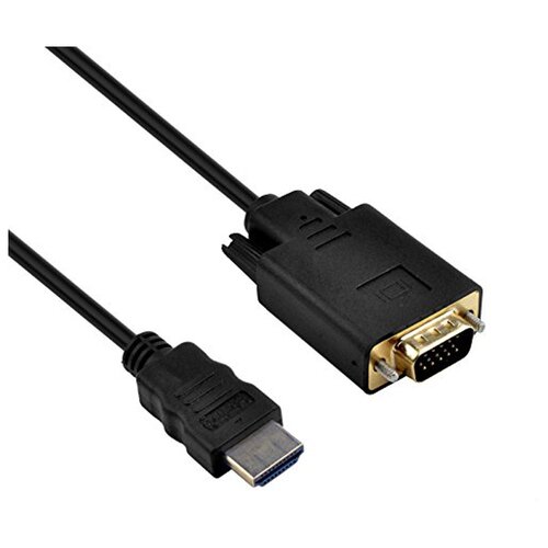 ORIENT C702, Кабель-адаптер HDMI M -- VGA 15M, длина 1.8 метра, черный видео адаптер orient c309 displayport на dvi hdmi vga кабель 0 2 метра чёрный